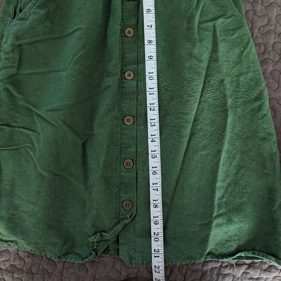 Green Linen Skirt - Picture 6 of 8